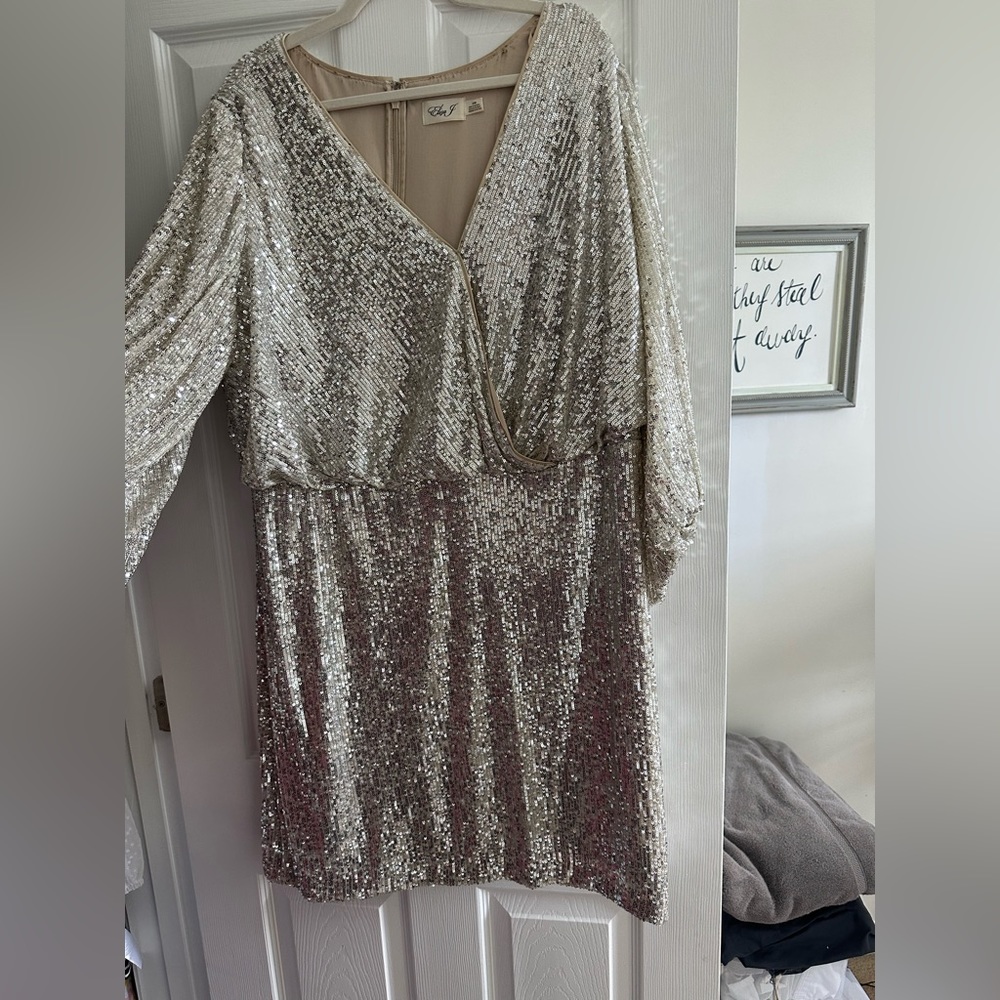 Worn Once rehearsal Dinner Plus Size Dress - Eliza J